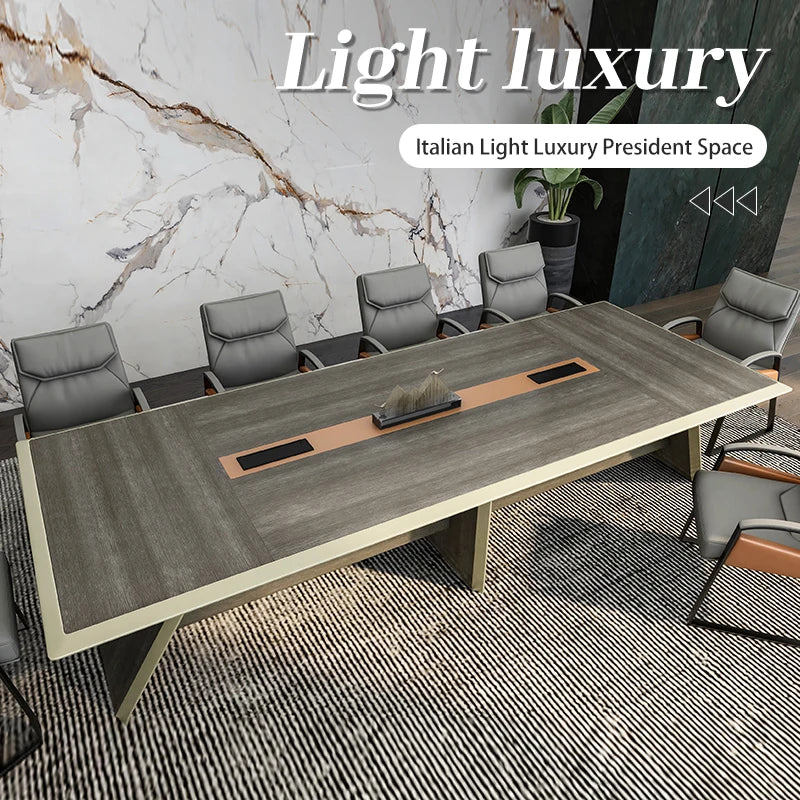 Italian conference table light luxury president large conference room negotiation business desk reception room table