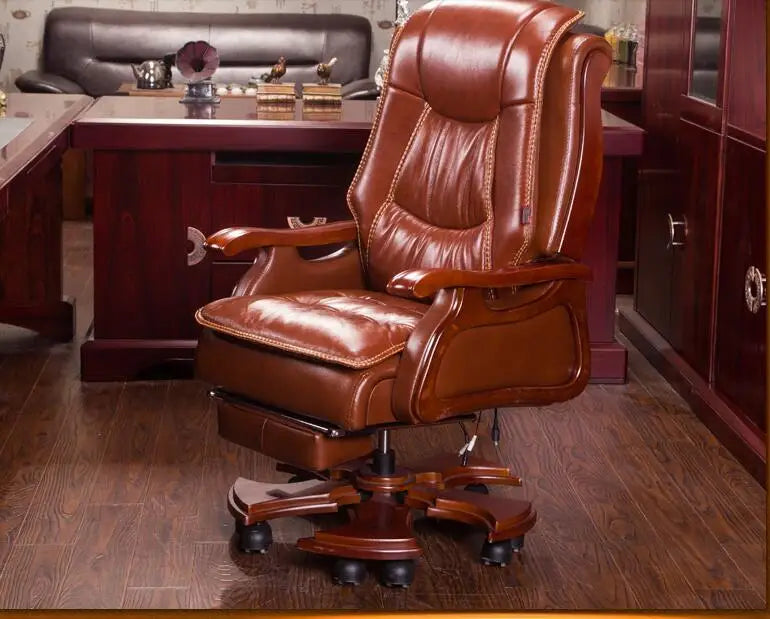 Boss chair. Real leather massage can lie double seat cushion computer chair. Home body high back office chair..023