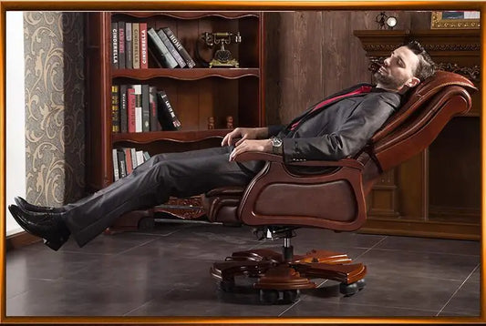 Boss chair leather massage reclining double cushion computer chair home body high back office chair..