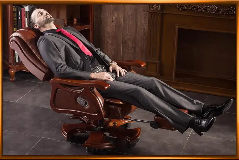 Boss chair leather massage reclining double cushion computer chair home body high back office chair..