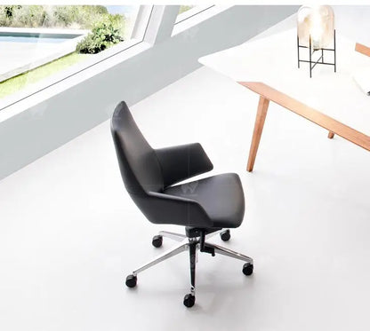 Leather boss chair reclining computer chair home modern minimalist conference chair designer office chair.