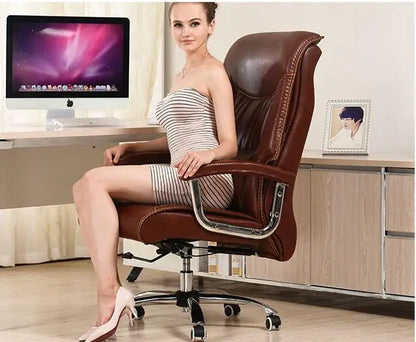 Computer Chair Home Office High Chair Ergonomic Lifting Chair Fashion Leather Art Chair.