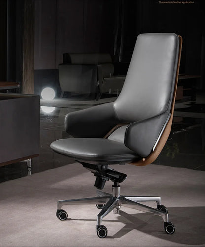 Leather Boss Chair Executive Chair Fashion Office Chair Light Luxury President Swivel Chair Computer Chair Business