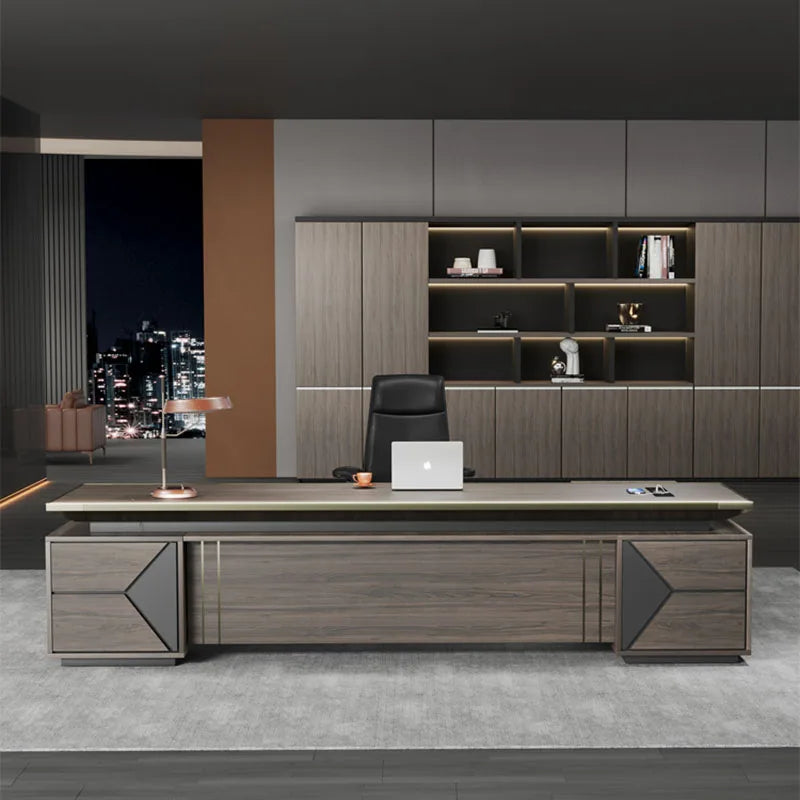 Executive Luxury Office Desks Writing Storage L Shape Meeting Room Gaming Long Work Desk Drawers Tavolo Da Lavoro Furniture