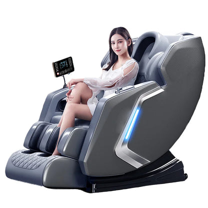 4d Luxury Sl Track Recliner Zero Gravity Deluxe Rocking Massage Chair Full Body Airbags Electric Back Heated Professional Massag