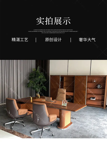 Office furniture Solid wood furniture president desk chairman big class platform light luxury boss executive platform