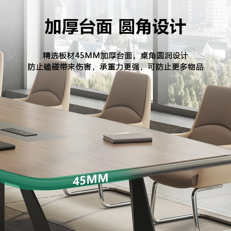 Office meetingminimalist modern conference room table and chair combination, painted large employee training