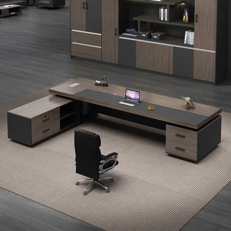 Work Office Desk Simple Modern President Desk Supervisor Manager Table Luxury Computer Writing Mesa Office Furniture Executive