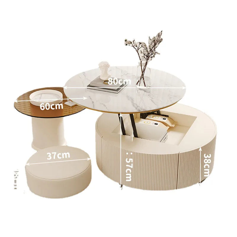 Modern Nightstands Coffee Table Round Accent Folding Center Desk Table Dressing Luxury Juegos De Comedor Replica Furniture