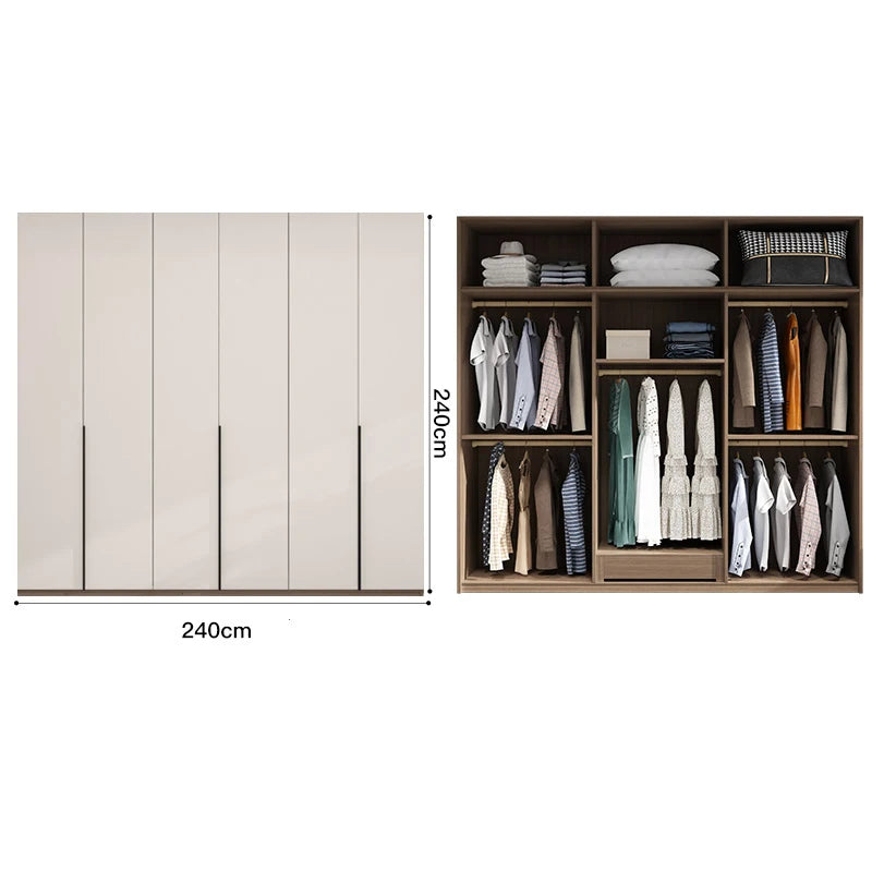 Luxury Handle Wardrobe Clothe Organizer Dividers Handle Clothes Cupboard Partition Storage Guarda Roupa Bedroom Furnitures