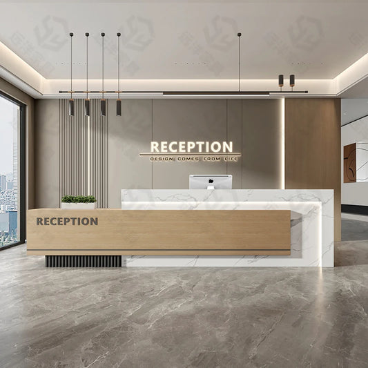 Commercial Receptionist Counter Standing Premium Lecture Front Salon Counter Nail Modern Mostrador Oficina Office Furniture