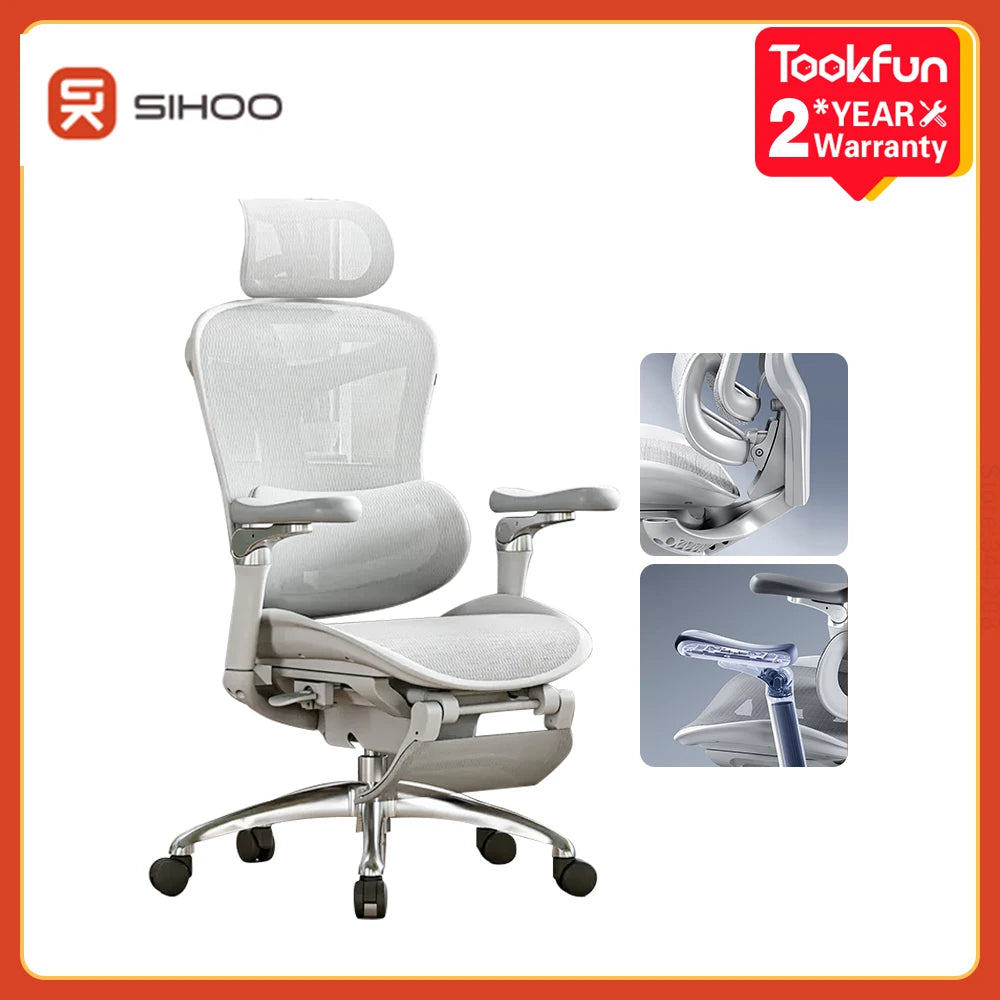 Sihoo Doro C300 Ergonomic Chair Computer Gaming Chair 145° Reclining Office Chair 6D Armrest Three-Dimensional Waist Support