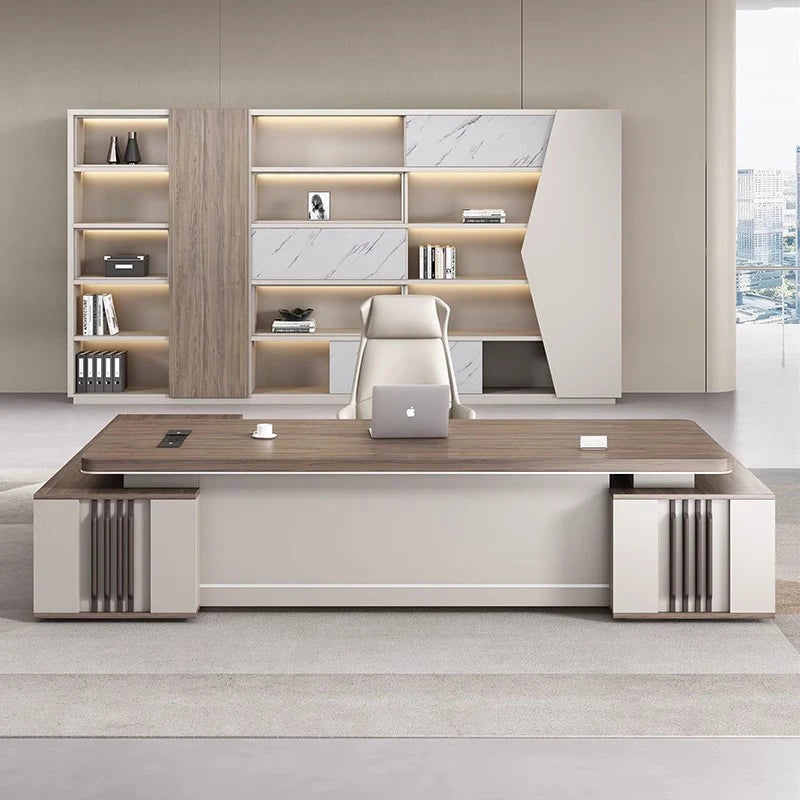 Writing Workbench Office Desk Modern Executive Storage Desktop Office Desk Standing Scrivanie Per Ufficio Luxury Furniture