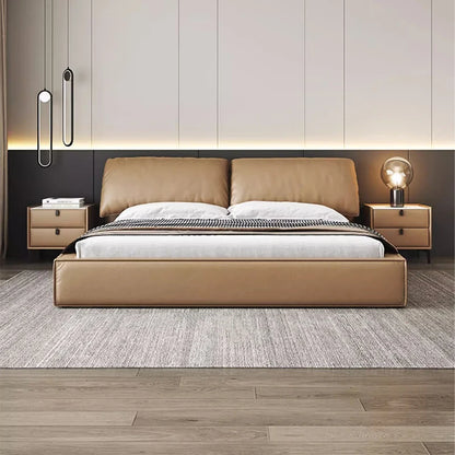 Multifonction Couple Bed Leather Aesthetic Luxury Double Bed Queen Size Modern Marco De Cama Queen Moderno Hotel Furniture