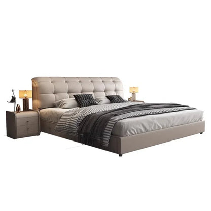 Leather Marriage Bed Nordic Multifonction Luxury Bedroom Bed Storage King Size Marco De Cama Queen Moderno Modern Furniture