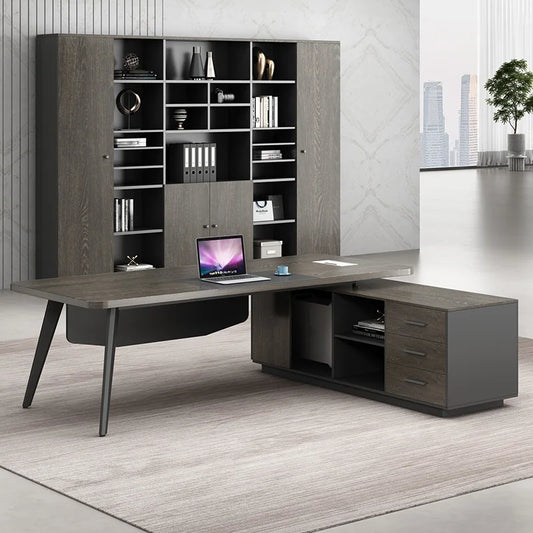 Simple Table Desk Vanity Makeup Standing L Shaped Luxury Shelf Writing Desktop Executive Meuble Bureau Office Meeting Gaming