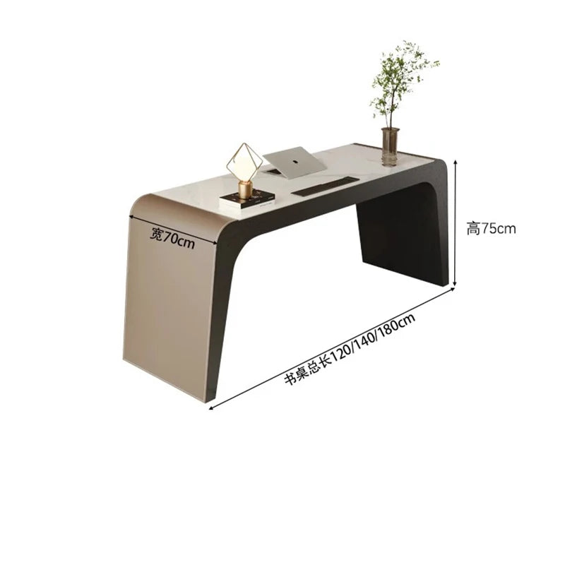 Luxury Modern Work Table Drawers Computer Console Workstation Office Desk Executive Writing Tavolo Da Lavoro Office Furniture