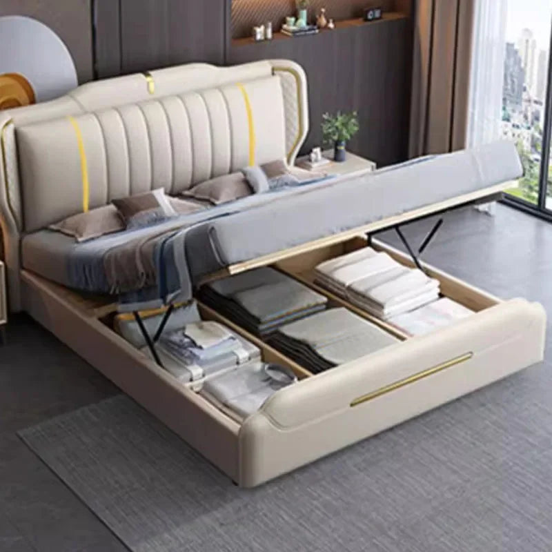 Nordic King Size Luxury Double Bed Pretty Unique Living Room Frame Double Bed Hotel Modern Cama Matrimonial Bedroom Furniture