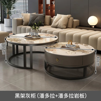 Luxury Dining Table Living Room Cabinets Desk Stand Round Coffee Dining Table Console Tavolini Da Salotto Home Furniture