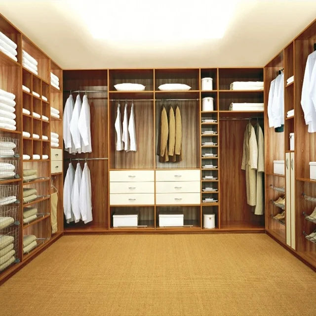 Modular Luxury Open Walk In Closet Bedroom Wooden Wardrobe Design Pictures