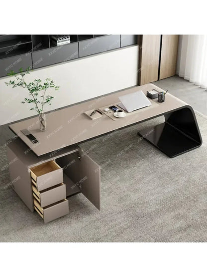 Boss Luxury Office Desks Italian Design Combination Modern Office Desks Executive Computer Escritorio Ordenador Furniture QF50OD