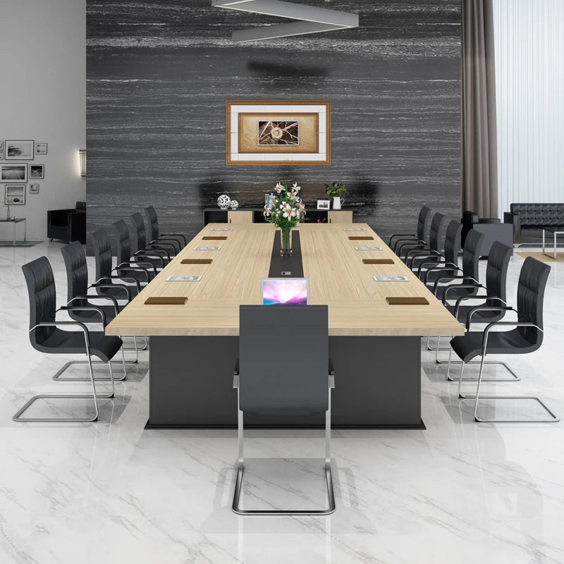 Fashion Modern Large Conference Long Table Meeting Conference Table 12 People Meeting Desk