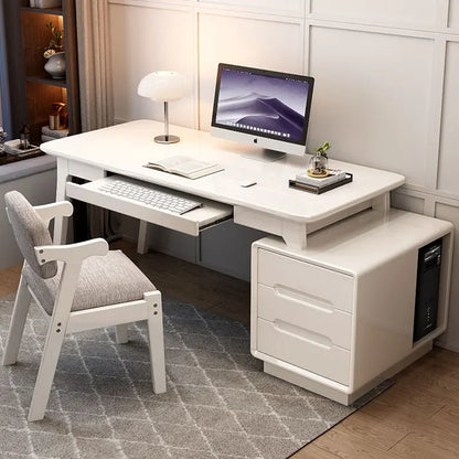 Wood Luxury Office Desks Modern Simplicity Study Bedroom Home Office Desks Table Computer Bureaux Meuble Work Furniture QF50OD