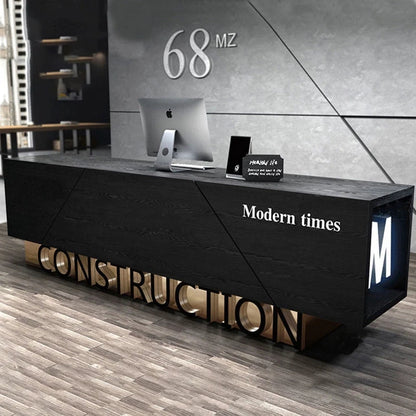 Reception Desk Curved Pulpitos Churches Counter Bakery Bureau Luxurious Office Aesthetic Furniture Restaurant Front Table