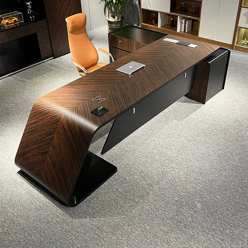 office table desk luxury white manager desk bureau business Desk Office Chairs And Tables Furniture executive