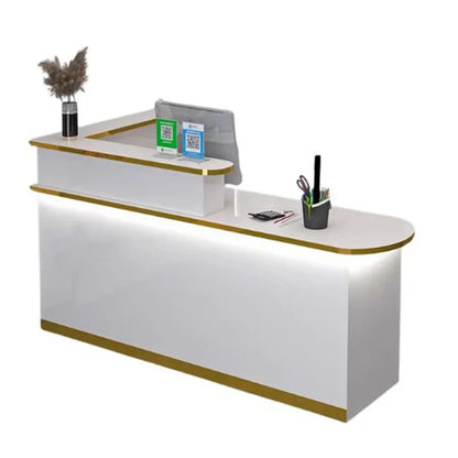 Church Pulpit Front Reception Desk Podium Lectern Luxurious Receptionist Cash Counter Desk White Pulpitos Kassentisch Furniture