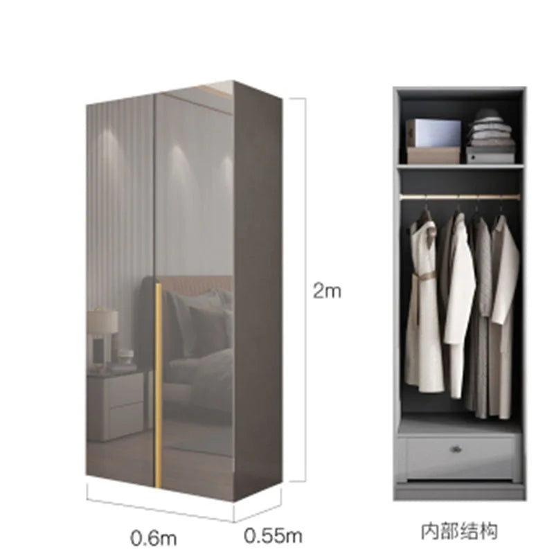 Bedroom Closet Wardrobe Space Saving Storage Shelf Home Luxury Cabinet Wardrobe Minimalism Guarda Roupa Lounge Suite Furniture