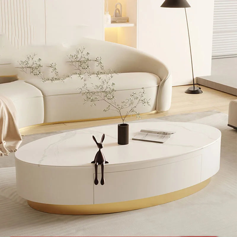 White Japanese Coffee Tables Modern Design Bedroom Oval Coffee Tables Luxury Minimalist Mesinhas De Cabeceira Home Furniture