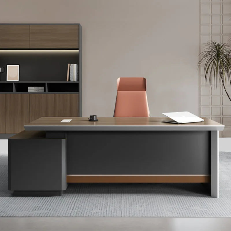 European Luxury Office Desk Reception Executive Floor Organizers Computer Desks Storage Standing Mesa De Computador Furniture