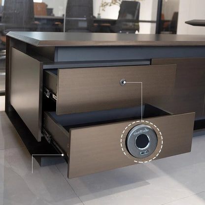 Workstation Drawers Office Desk Writing Reception L Shaped Executive Corner Storage Office Desk Luxury Bureau Meuble Furniture