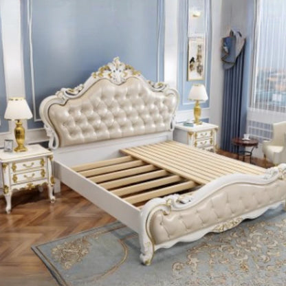 Luxury Headboard Frame Double Bed Modern Wooden Queen Living Room Double Bed Hotel Modern Cama Matrimonial Bedroom Furniture