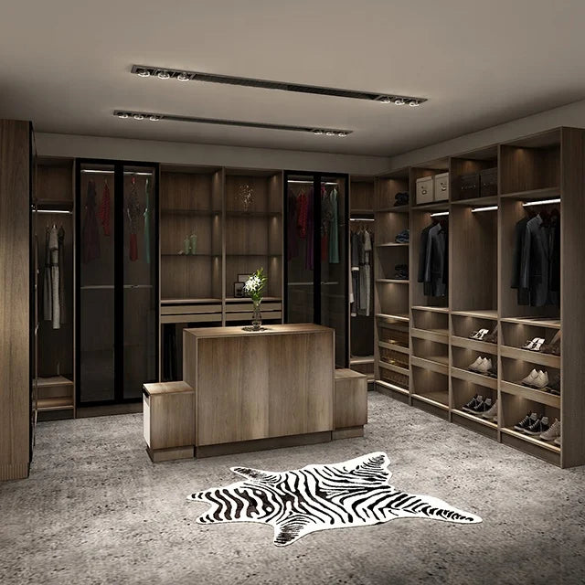 Modular Luxury Open Walk In Closet Bedroom Wooden Wardrobe Design Pictures