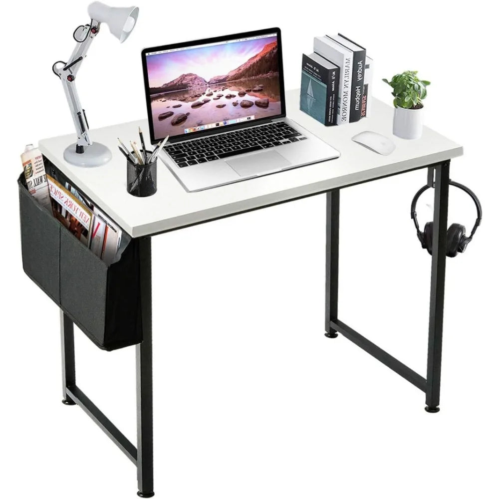 Small Computer Desk White Writing Table