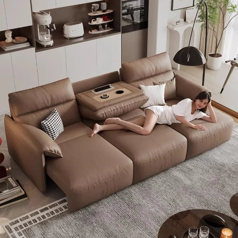 Luxury Reclining Sofas Lazy Sectional Electric Leather Living Room Seating Reclining Sofa Salon Chaise De Bureaux Room Furniture