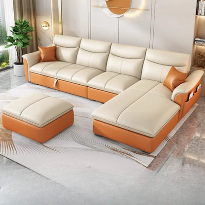 Leather Fancy Sofa Bed Modern Luxury Nordic Daybed Sofa Lounge Floor Divani Da Soggiorno Canape Lit Apartment Furniture