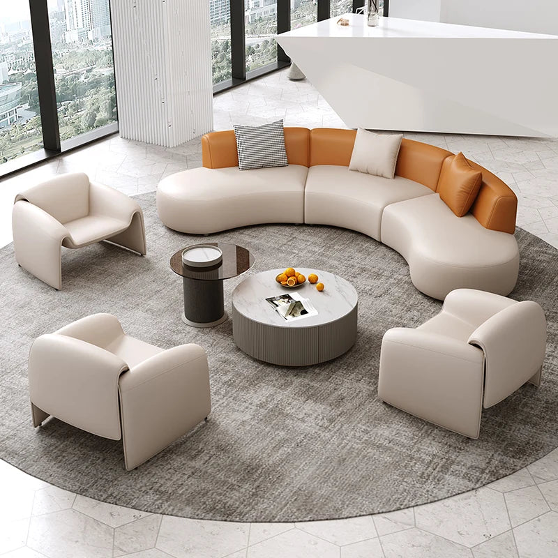 Adults Leather Sofa Back Cushion Vintage Grande Office Sectional Support Style Room Simple Sofa Design Fauteuil Round Furniture