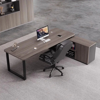 Vanity Writing Desk Storage Mounted Reception Work Office Desks Table Workstation Corner Stolik Komputerowy Wood Furniture