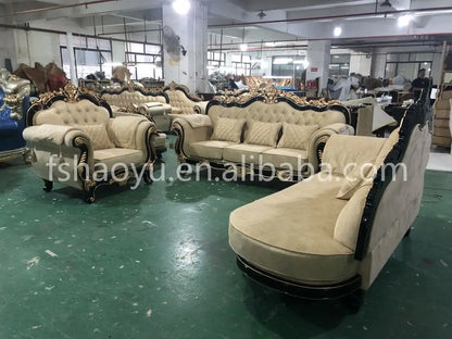 antique sofa manufacturers European style classic fabric Dubai wholesaler couch living room sofa