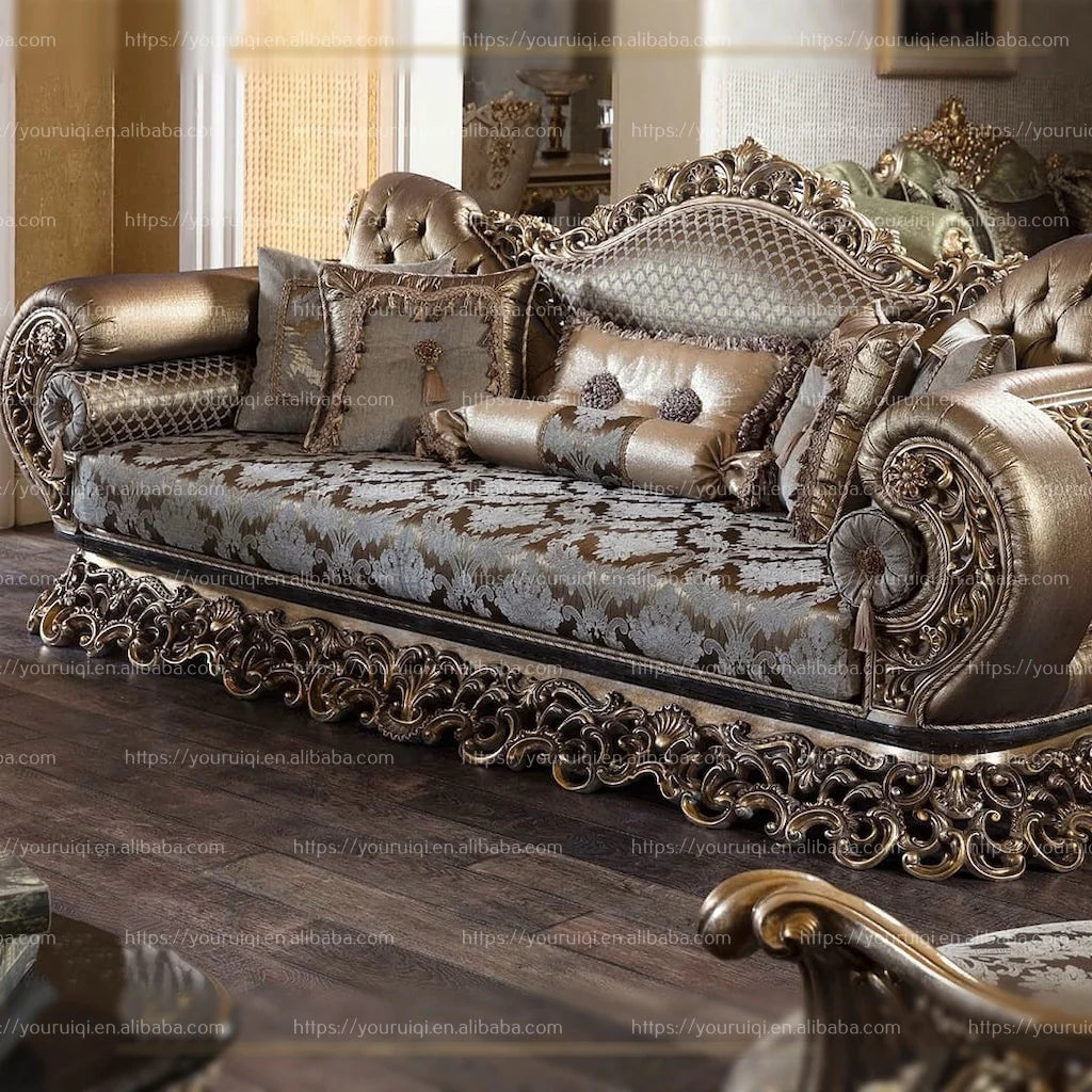 Antique Sofa Two Seater Royal Wedding Sofa Luxury Living Room Furniture Sofas Set