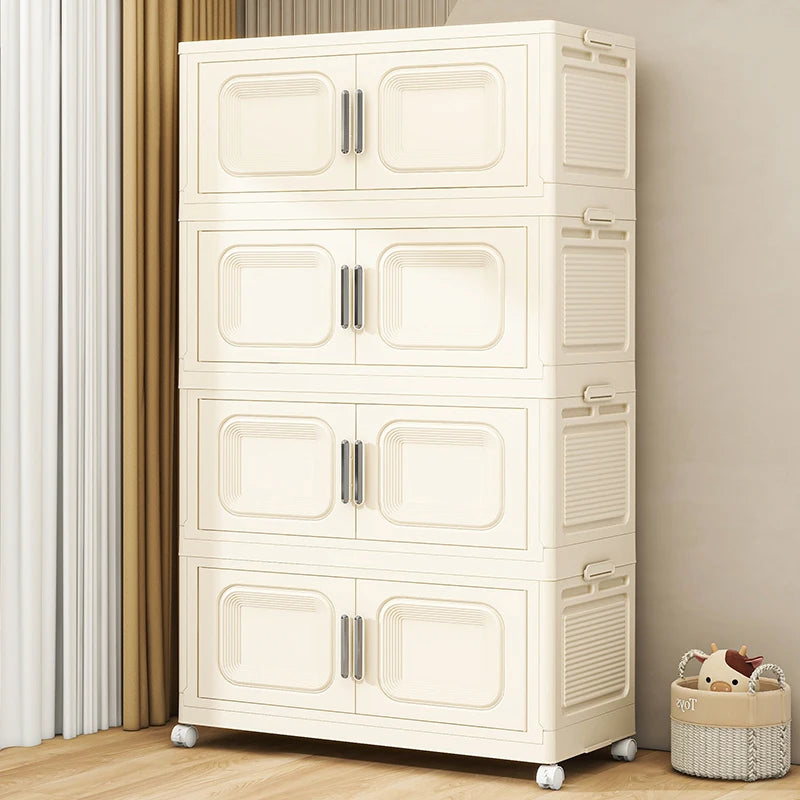 Multifunctional large folding wardrobe folding storage box living room cabinet thickened storage cabinet bedside table