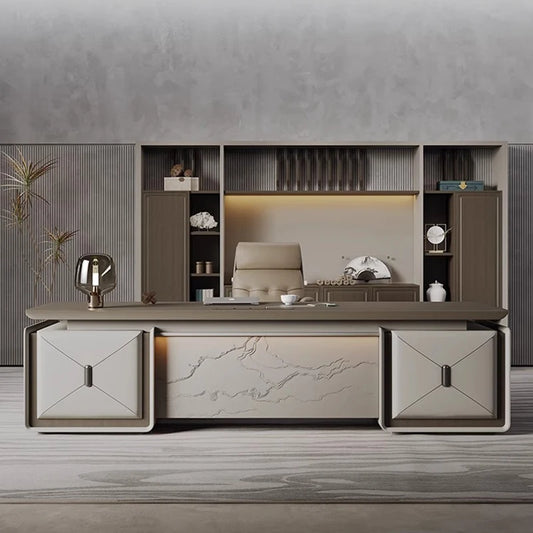 Corner Italian Office Desks Boss Luxury Modern Storage Executive Drawers Office Desks Simple Mesas De Computador Furnitures