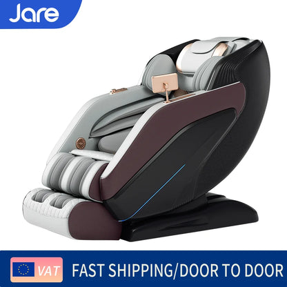 Jare V9 Full Body 4d Zero Gravity Electric Price Leather Parts Luxury Heating Massage Chair Jade Massage Head Touch screen