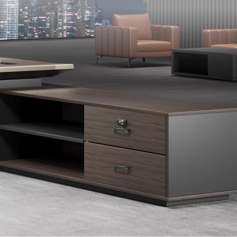 Desktop Drawers Office Desks Storage Monitor Stands Luxury Modern Executive Work Desk Boss Tavolo Scrivania Ufficio Furniture