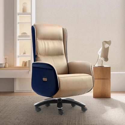 Luxury Multifunctional Electric Office Chair Made Genuine Leather Unique Comfortable Comfort Office Chair Luxury Furniture