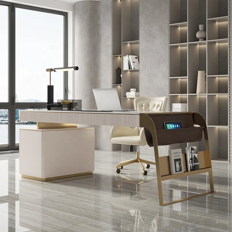 Modern Creative Design Office Computer Desk With Slate Top Luxury Home Office Desk Executive Table Furniture