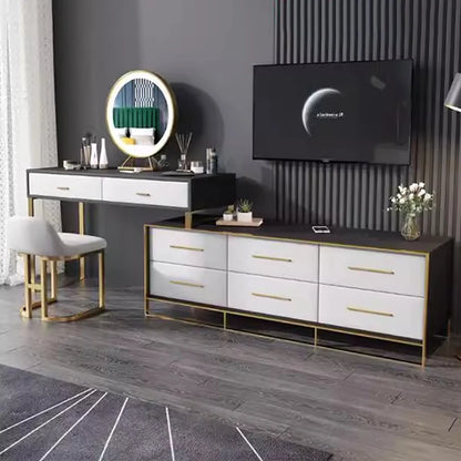 Dresser Nordic Vanity Jewelry Organizer Bedroom Luxury Furniture Black Makeup Table Girls White Dressing Nail Desk Items